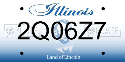 2Q06Z7 Illinois License Plate