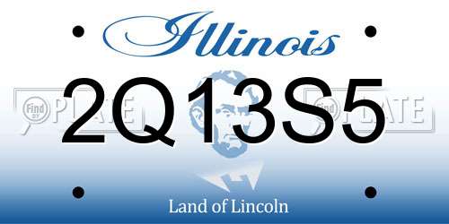 2Q13S5 Illinois License Plate