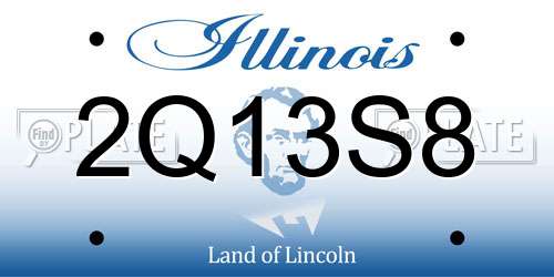 2Q13S8 Illinois License Plate