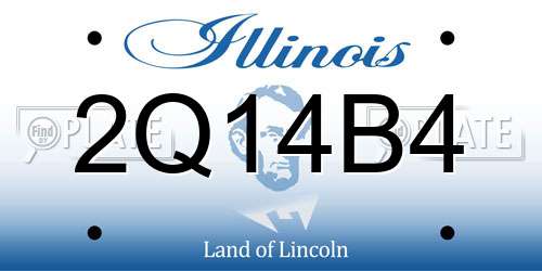 2Q14B4 Illinois License Plate