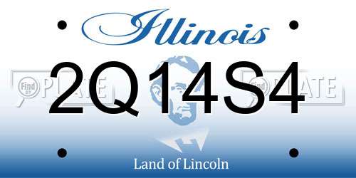 2Q14S4 Illinois License Plate
