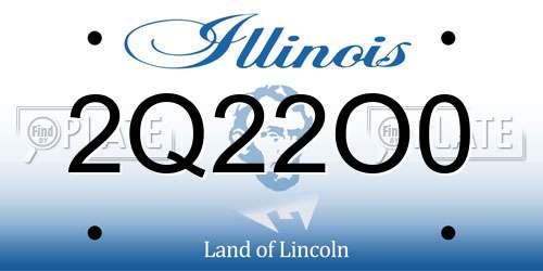 2Q22O0 Illinois License Plate