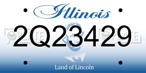 2Q23429 Illinois License Plate