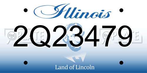 2Q23479 Illinois License Plate
