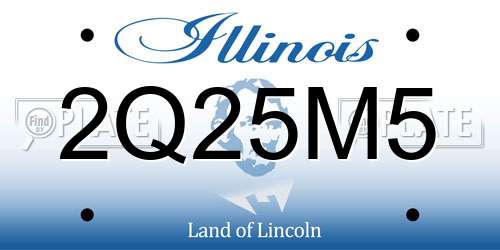 2Q25M5 Illinois License Plate