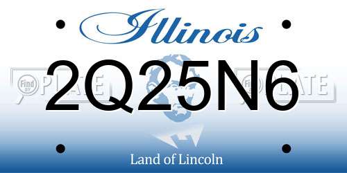 2Q25N6 Illinois License Plate