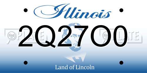 2Q27O0 Illinois License Plate