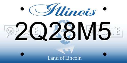 2Q28M5 Illinois License Plate