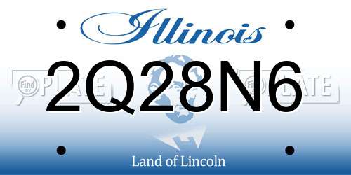 2Q28N6 Illinois License Plate