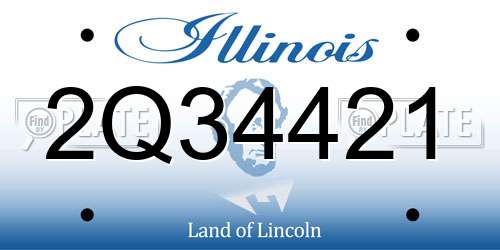 2Q34421 Illinois License Plate