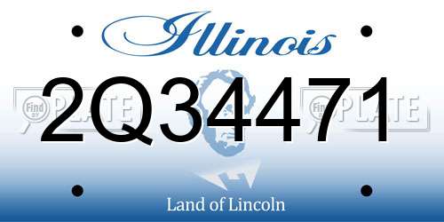 2Q34471 Illinois License Plate