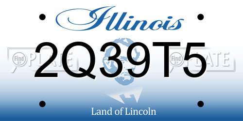 2Q39T5 Illinois License Plate