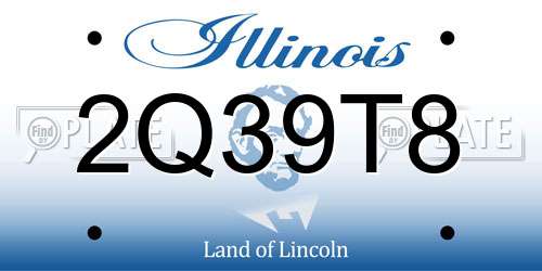 2Q39T8 Illinois License Plate