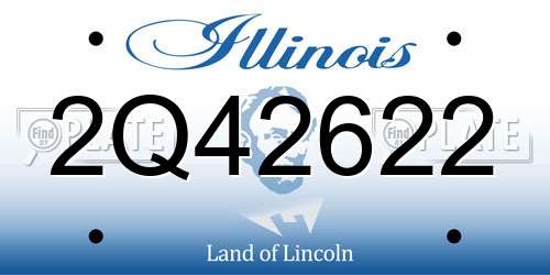 2Q42622 Illinois License Plate