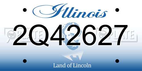 2Q42627 Illinois License Plate
