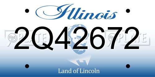 2Q42672 Illinois License Plate