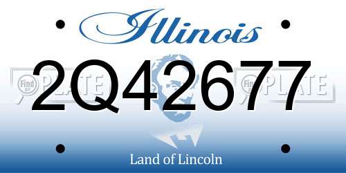 2Q42677 Illinois License Plate