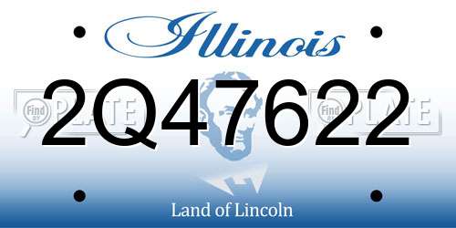 2Q47622 Illinois License Plate