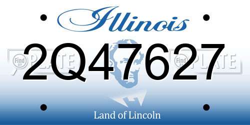 2Q47627 Illinois License Plate