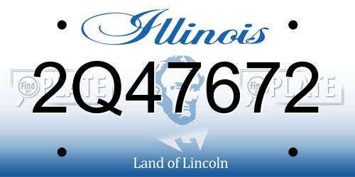 2Q47672 Illinois License Plate