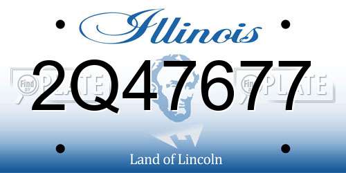 2Q47677 Illinois License Plate