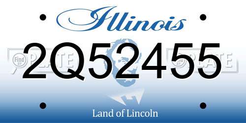 2Q52455 Illinois License Plate