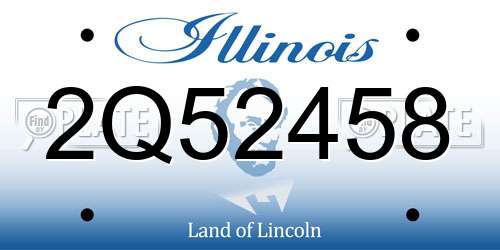 2Q52458 Illinois License Plate