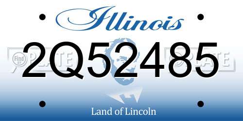 2Q52485 Illinois License Plate
