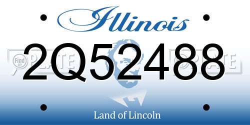 2Q52488 Illinois License Plate