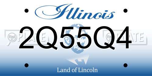 2Q55Q4 Illinois License Plate