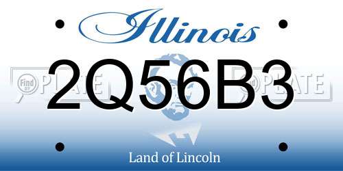 2Q56B3 Illinois License Plate