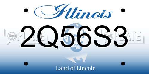 2Q56S3 Illinois License Plate