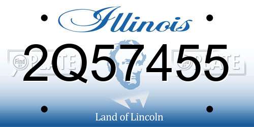 2Q57455 Illinois License Plate