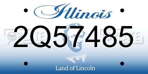 2Q57485 Illinois License Plate