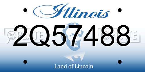 2Q57488 Illinois License Plate