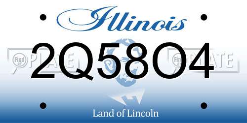 2Q58O4 Illinois License Plate