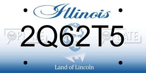 2Q62T5 Illinois License Plate