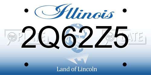 2Q62Z5 Illinois License Plate