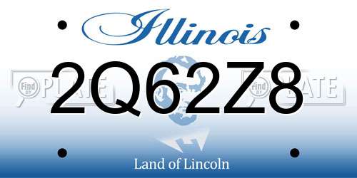 2Q62Z8 Illinois License Plate
