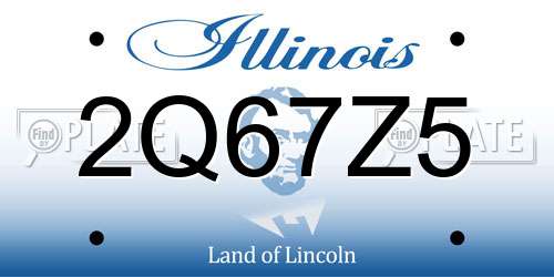 2Q67Z5 Illinois License Plate