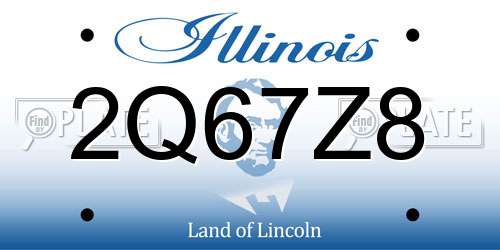 2Q67Z8 Illinois License Plate