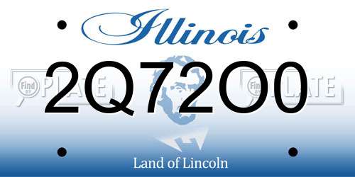 2Q72O0 Illinois License Plate