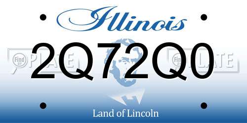 2Q72Q0 Illinois License Plate