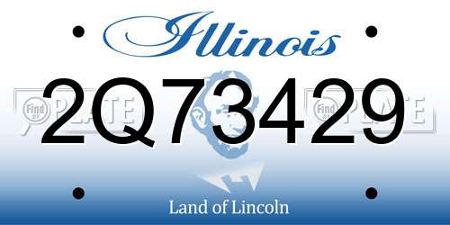 2Q73429 Illinois License Plate