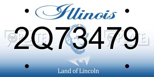 2Q73479 Illinois License Plate