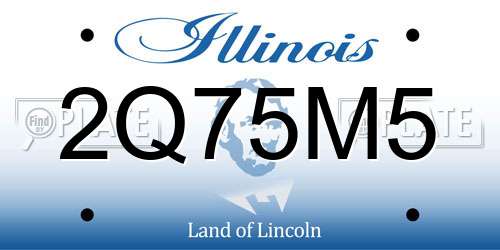 2Q75M5 Illinois License Plate