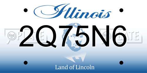 2Q75N6 Illinois License Plate