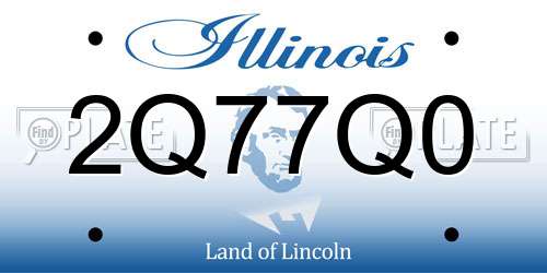 2Q77Q0 Illinois License Plate