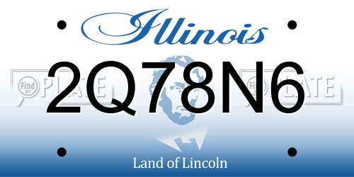 2Q78N6 Illinois License Plate