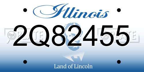 2Q82455 Illinois License Plate
